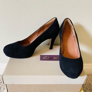 Clarks Dessie Bliss Black Pumps, Size 7.5